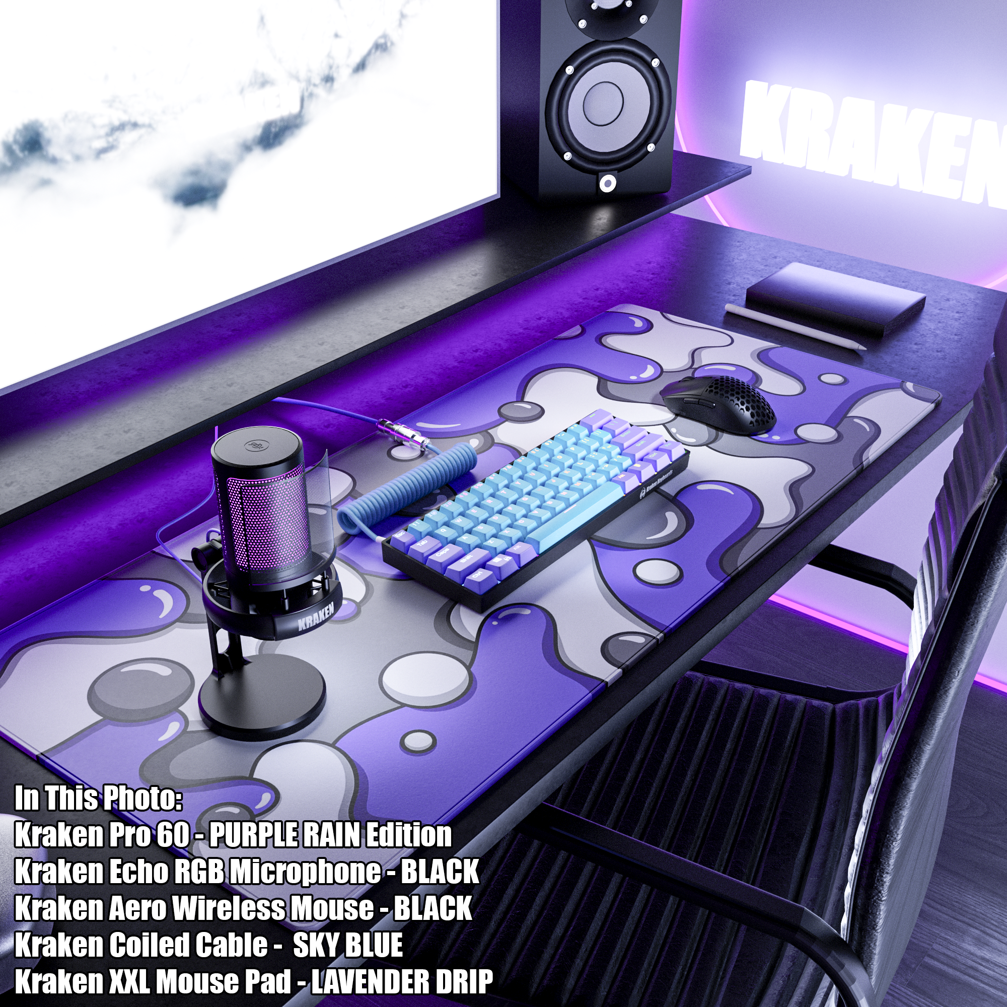 PURPLE RAIN EDITION - Kraken Pro 60% Mechanical Keyboard